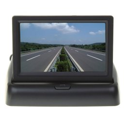 Monitor auto PNI MA432, ecran color 4.3 inch, pliabil, 12V, intrare video pentru camera mers inapoi