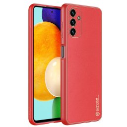 Husa Dux Ducis Yolo elegant cover made of ecological leather for Samsung Galaxy A13 5G red