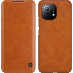 Husa Nillkin QIN skórzane etui do Xiaomi Mi 11 Brązowe