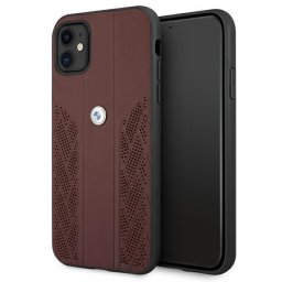 Husa Etui BMW BMHCN61RSPPR iPhone 11 6,1" / Xr czerwony/red hardcase Leather Curve Perforate