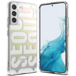 Husa Ringke Fusion Design Armored Case Cover with Gel Frame for Samsung Galaxy S22 + (S22 Plus) transparent (Seoul) (F593R89)