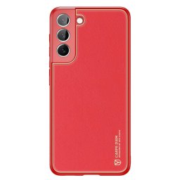 Husa Dux Ducis Yolo elegant cover made of ecological leather for Samsung Galaxy S22 + (S22 Plus) red
