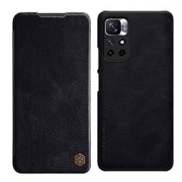 Husa Nillkin Qin Case Case for Xiaomi Redmi Note 11T 5G / Note 11S 5G / Note 11 5G (China) / Poco M4 Pro 5G Camera Protector Holster Cover Flip Cover Black