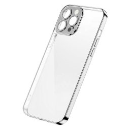 Husa Joyroom Chery Mirror Case Cover for iPhone 13 Pro Metallic Frame Silver (JR-BP908 silver)