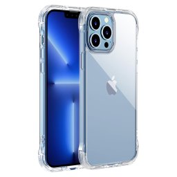 Husa Joyroom Defender - Husă telefon - compatibil cu Apple iPhone 13 Pro rugged housing hooks kickstand - Kickstand / Suport - culoare Transparent