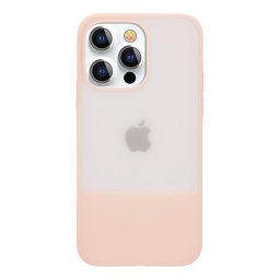 Husa Kingxbar Plain Series case cover for iPhone 13 Pro silicone cover pink