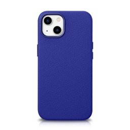 Husa iCarer Litchi Premium Leather Case iPhone 14 Plus Magnetic Leather Case with MagSafe Dark Blue (WMI14220711-DB)