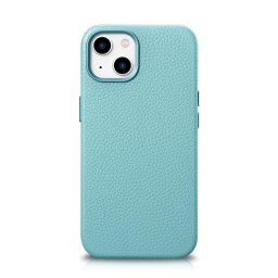 Husa iCarer Litchi Premium Leather Case iPhone 14 Plus Magnetic Leather Case with MagSafe Green (WMI14220711-GN)