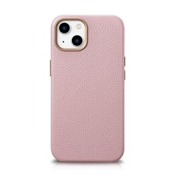 Husa iCarer Litchi Premium Leather Case iPhone 14 Plus Magnetic Leather Case with MagSafe Pink (WMI14220711-PK)