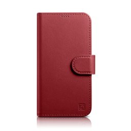 Husa iCarer Wallet Case 2in1 Cover iPhone 14 Plus Anti-RFID Leather Flip Cover Red (WMI14220727-RD)