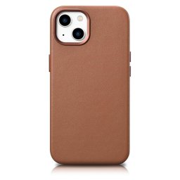 Husa iCarer Case Leather Case Cover for iPhone 14 Plus Brown (MagSafe Compatible)