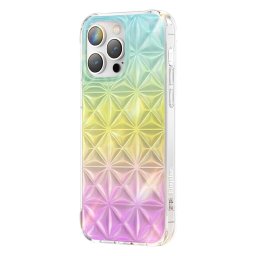Husa Kingxbar Miya Series case for iPhone 14 Pro cover back cover rainbow