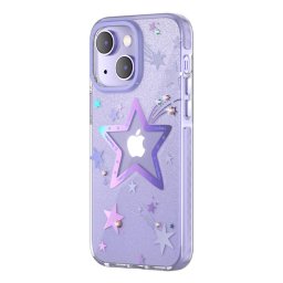 Husa Kingxbar Heart Star Series case for iPhone 14 Plus purple star case