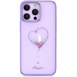 Husa Kingxbar Wish Series case for iPhone 14 Plus decorated with crystals purple