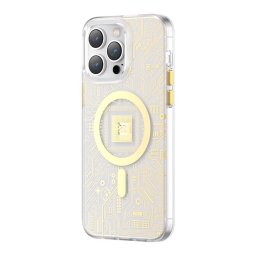 Husa Kingxbar PQY Geek Series magnetic case for iPhone 14 Plus MagSafe gold