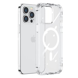 Husa Joyroom Magnetic Defender Magnetic Case for iPhone 14 Plus Armored Case with Hooks Stand Clear (MagSafe Compatible)