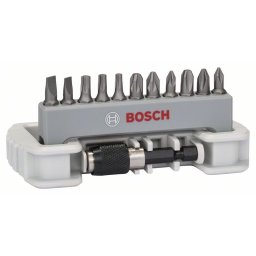 Set Bosch de capete de surubelnita de 11 de bucati, cu suport de burghiu PH/PZ/T/S