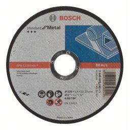 Disc de taiere Bosch drept Standard metal 125 mm 22,23 mm 1,6 mm