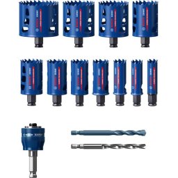 Set carote 14 bucati EXPERT materiale dure, 20/22/25/32/35/40/44/51/60/64/76 mm