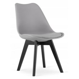 Scaun bucatarie/living, Artool, Mark, PP gri, picioare negre, 49x55.5x82.5 cm