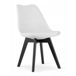 Scaun bucatarie/living, Artool, Mark, PP alb, picioare negre, 49x55.5x82.5 cm