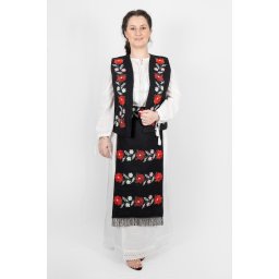 Costum Traditional Vesta si 2 Fote brodate Angi