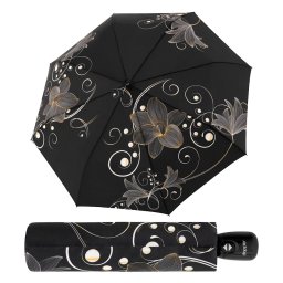 Umbrele de ploaie, pentru femei, Doppler Fiber Magic Golden Flower Satin
