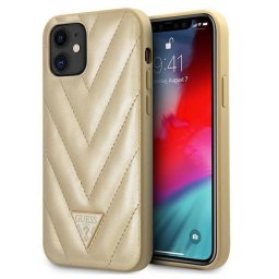 Husa Husa de protectie Guess V Quilted pentru Iphone 12 Mini, Auriu