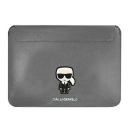 Husa Husa de Protectie Karl Lagerfeld Saffiano Ikonik Computer Sleeve 13/14", Argintiu