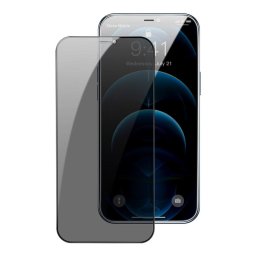 2x Full screen 0,3 mm Anti Spy tempered glass with a frame iPhone 12 Pro / iPhone 12 (SGAPIPH61P-KS01) (case friendly)