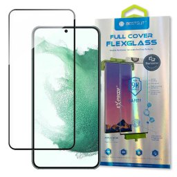 Folie de sticlă hibridă flexibilă Bestsuit 3D Edge Nano, pe tot ecranul, cu ramă, pentru Samsung Galaxy S22+ - transparentă