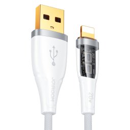 Husa Joyroom fast charging cable with smart switch USB-A - Lightning 2.4A 1.2m white (S-UL012A3)
