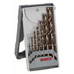 Set de 7 burghie Bosch pentru metal Mini-X-Line HSS-Co, 135°, 2 - 10 mm