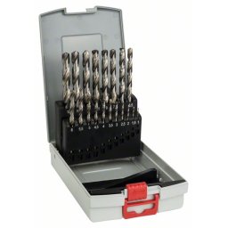 Set de 19 burghie Bosch pentru metal HSS-G ProBox, DIN 338, 135°