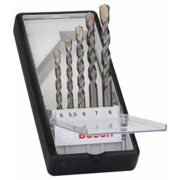 Set de 5 burghie pentru beton Robust Line CYL-3, 5 - 8 mm