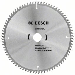 Panza de ferastrau circular Bosch Eco pentru Aluminium 254x3.0/2.2x30 80T