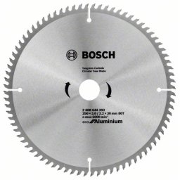 Panza de ferastrau circular Bosch Eco pentru aluminium 250x3.0/2.2x30 80T