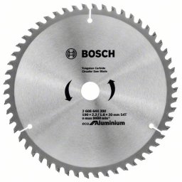 Panza de ferastrau circular Bosch Eco Aluminium 190x2.2/1.6x20 54T