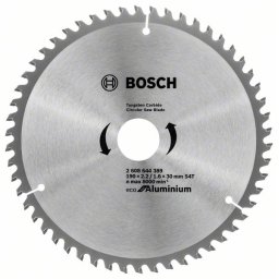 Panza de ferastrau circular Bosch Eco pentru aluminium 190x2.2/1.6x30 54T