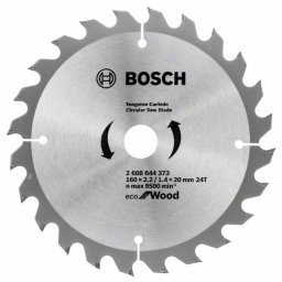 Panza fierastrau circular Bosch Eco pentru lemn 160x2.2/1.4x20 24T