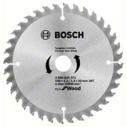 Panza fierastrau circular Bosch Eco pentru lemn 150x2.2/1.4x20 36T