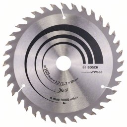 Panza fierastrau circular Bosch Optiline Wood 165 x 20/16 x 1,7 mm 36T