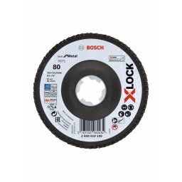 Discuri de slefuire evantai X-LOCK, versiunea Inclinata, placa cu fibre, Ø 115 mm, G 80, X571, Best for Metal, 1 buc