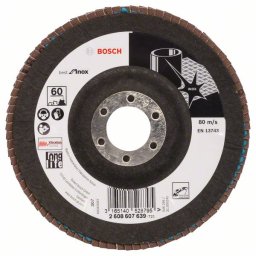 Disc de slefuire evantai Bosch Best Inox 125 mm, 22,23 mm, 60