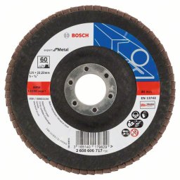 Disc de slefuire evantai X551, Bosch Expert metal D= 125 mm; G= 60, cu degajare