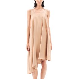 IOANNA KOURBELA Rochie "Silky Moments" Asymmetrical Sleeveless Dress 23265 13212-caramel
