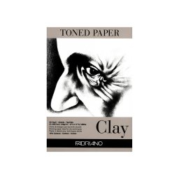 Bloc desen Toned Paper Clay, A3, 120g, 50 file, fara spirala, Fabriano