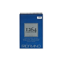 Bloc desen 1264 Black Drawing, A4, 200gr, 40 file, cu spirala, Fabriano