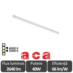 ACA Proiector liniar șina magnetică Lucca 40W 3000/4000K Alb/Negru
