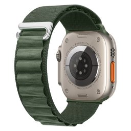 Curea nylon Hoco Alpine Loop compatibila cu Apple Watch 1/2/3/4/5/6/SE/7/8, 42/44/45/49mm, Verde